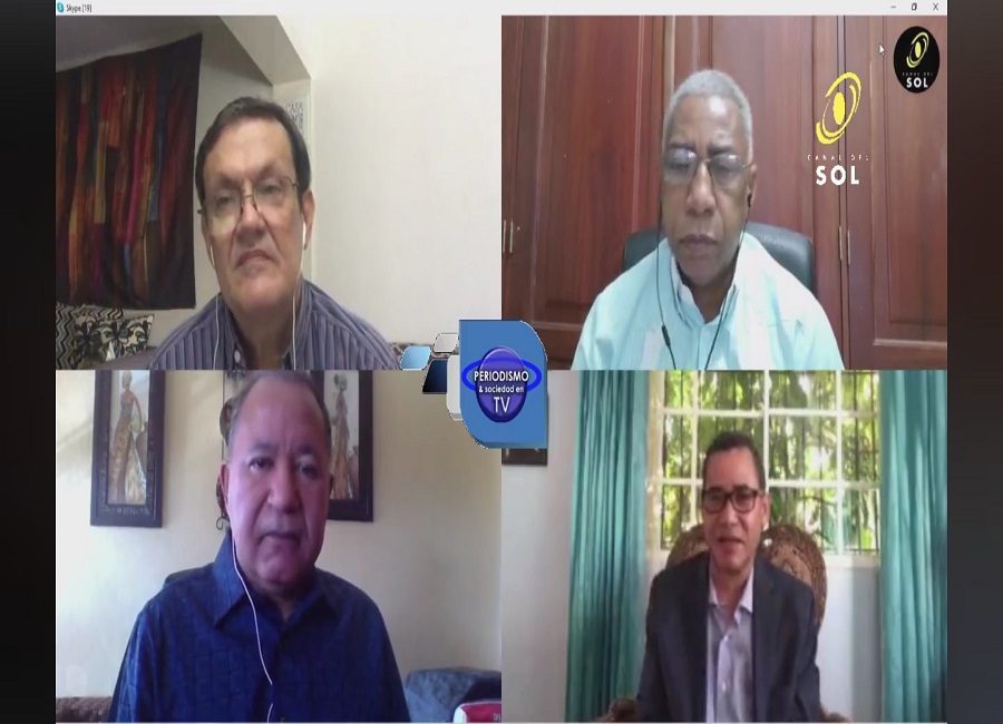 Eddy Olivares conversa con GRegory Caimares Andres Matos e Isidro Toro